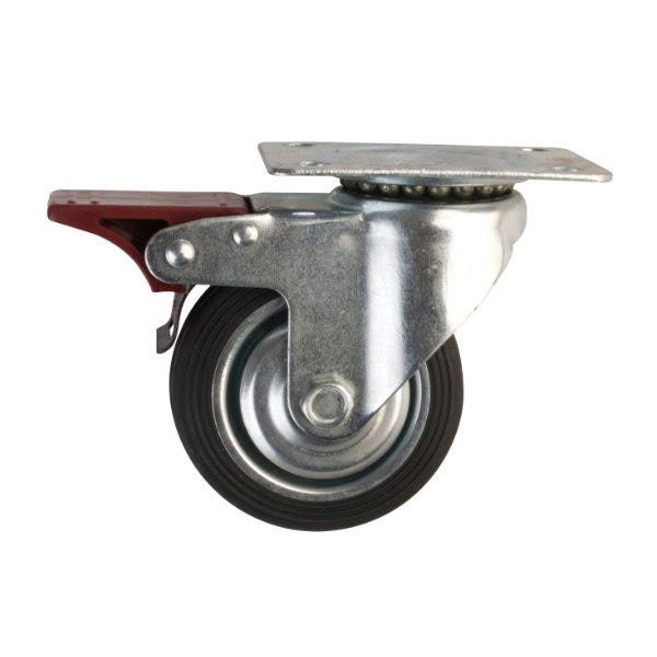 Rueda Goma 3" con Freno