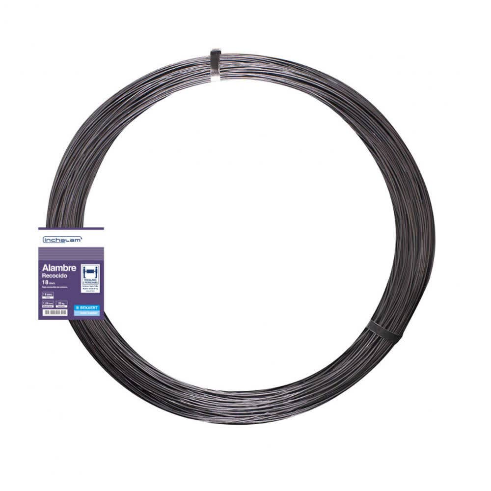 Alambre negro recocido n°18 rollo 25kg