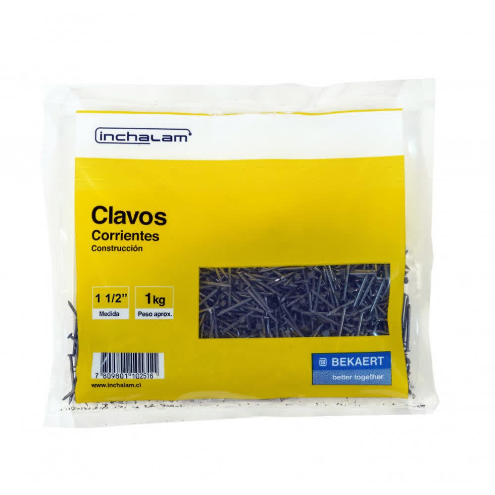 Clavo cte. env. 1.1/2 (1kg)