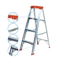 Escalera tijera aluminio 7 peldaños