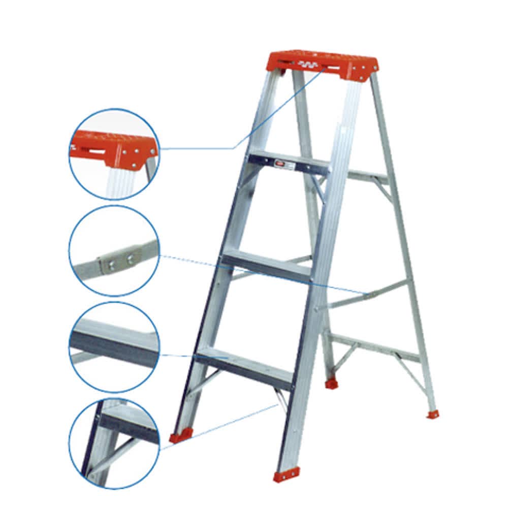 Escalera tijera aluminio 7 peldaños