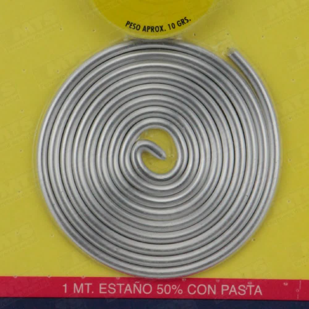 Sold. estaño 1 mt con pasta