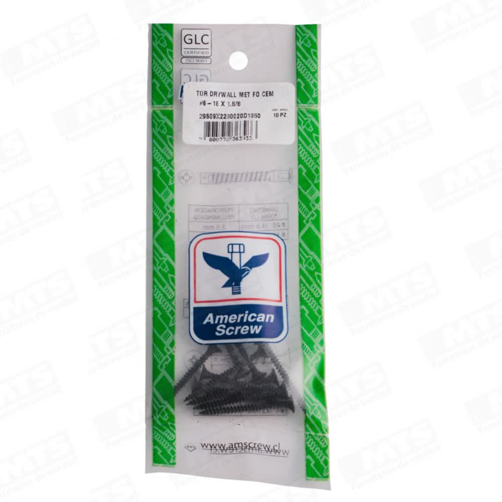 TORNILLO VOL.6x1.5/8 HILO FINO   FOSF. (FMD)