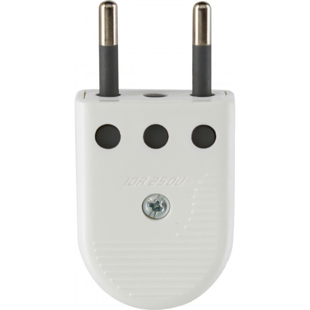 Enchufe macho convertible 10a 2p     blanco