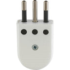 Enchufe macho convertible 10a 2p+t blanco