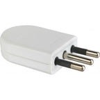 Enchufe macho convertible 10a 2p+t blanco