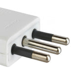 Enchufe macho convertible 10a 2p+t blanco
