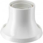 Base recta plastica e-27 blanco