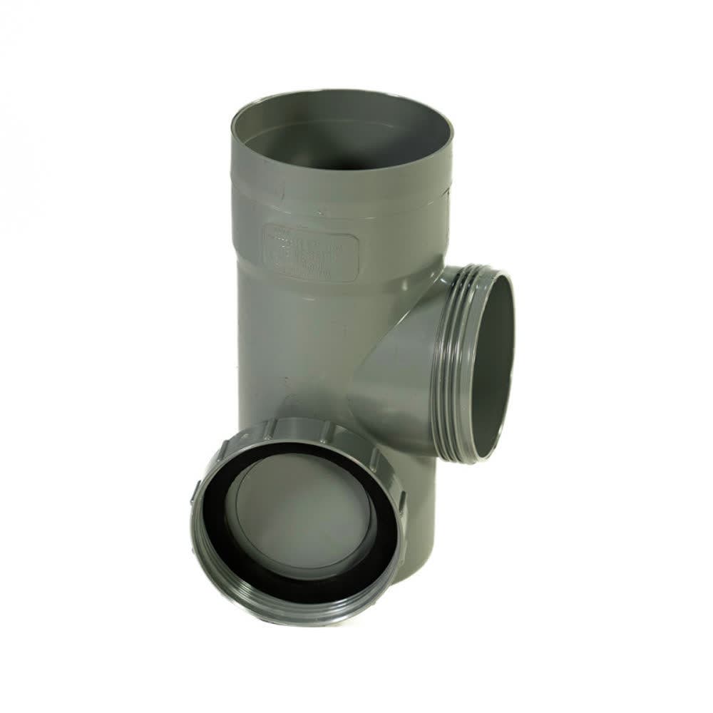 Tee registro sanitario gris 110mm