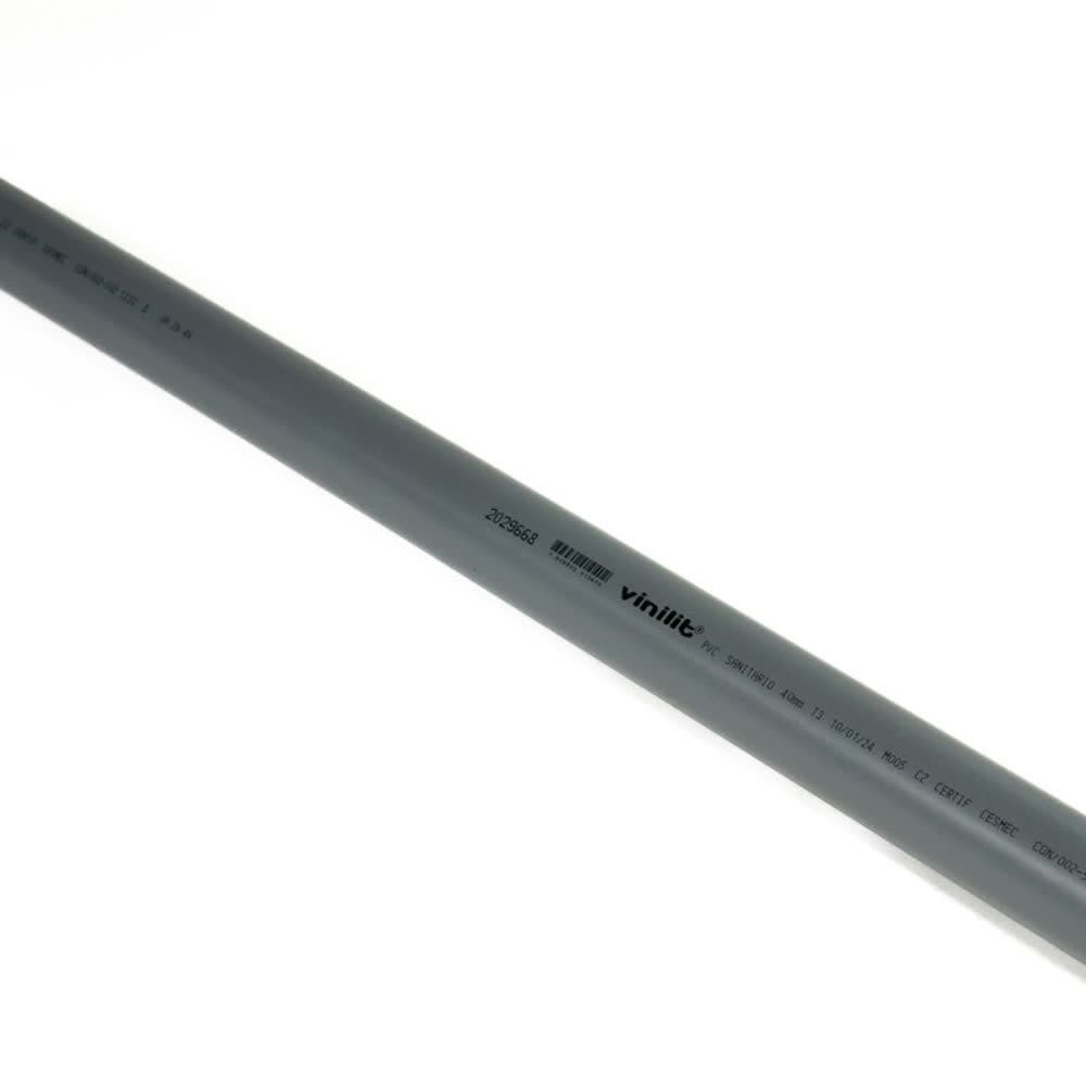 Tubo pvc san.gris   40mmx1mt