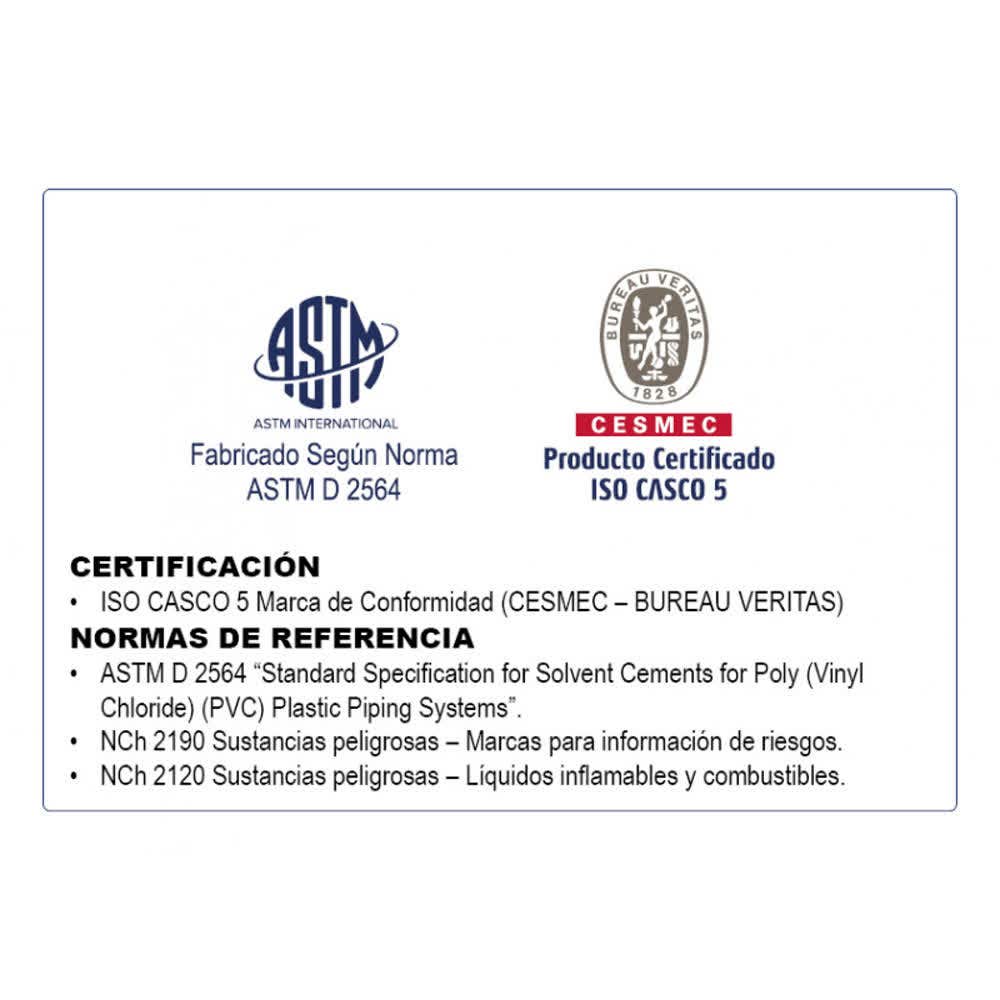 ADHESIVO PVC  240CC  SECADO RAPIDO