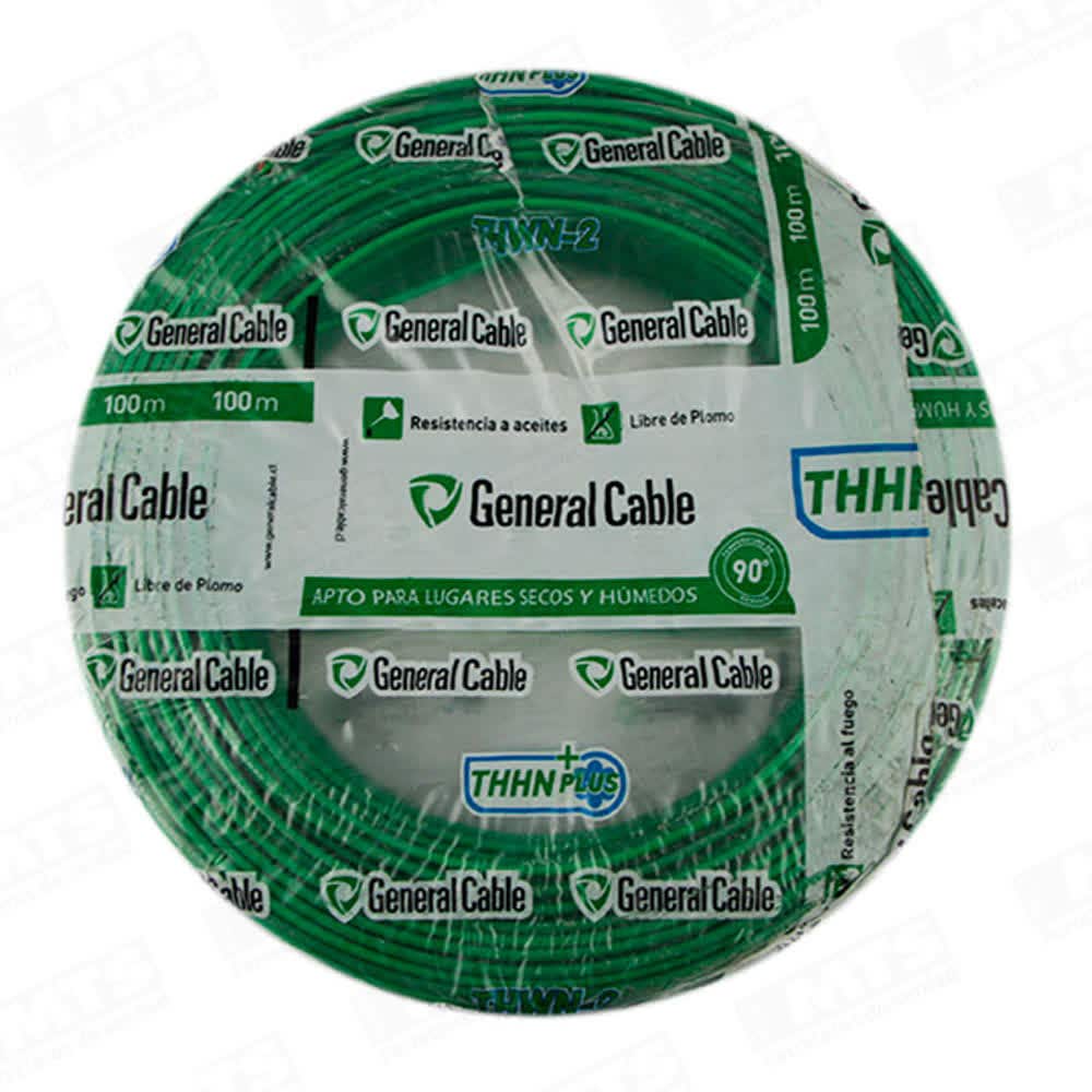 CABLE ELECTRICO THHN 14 AWG VERDE (FMD)