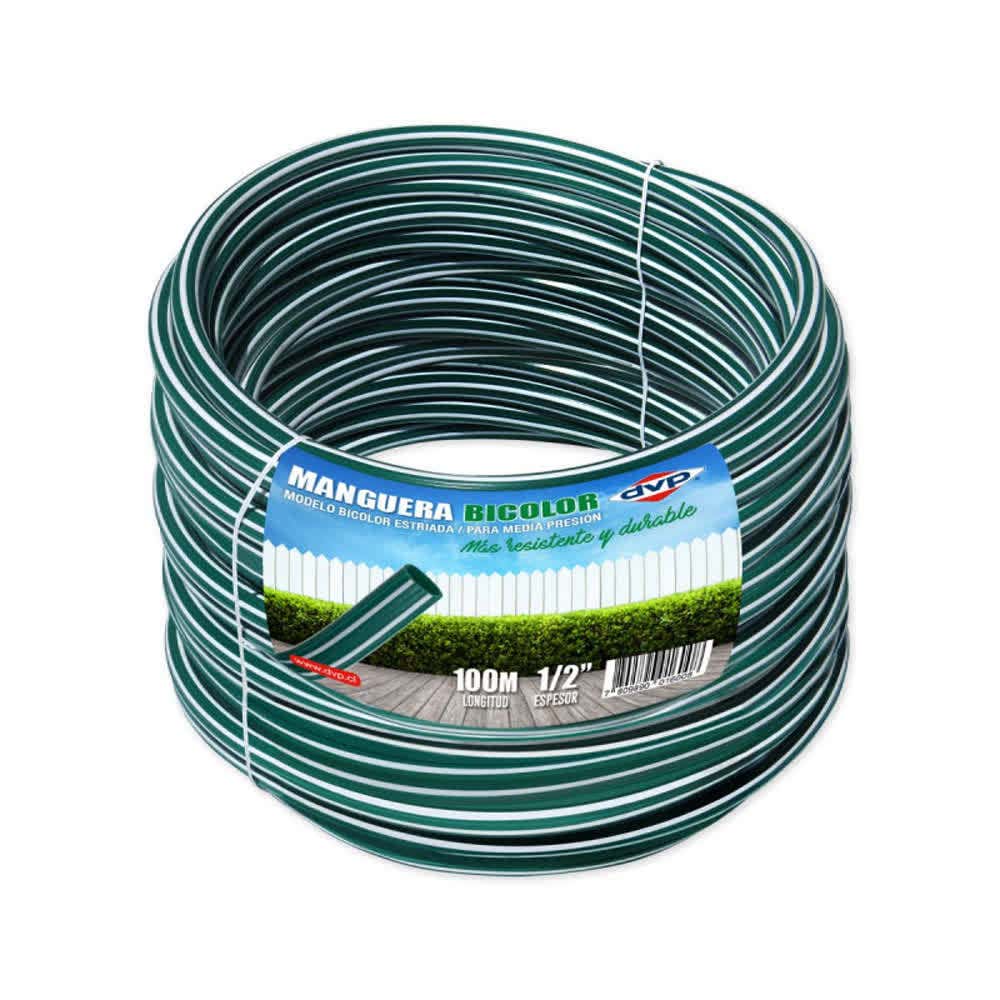 MANGUERA BICOLOR BLANCA VERDE 1/2 (FMD)