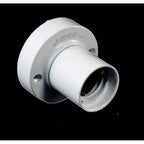 Base recta plastica e-27 blanco