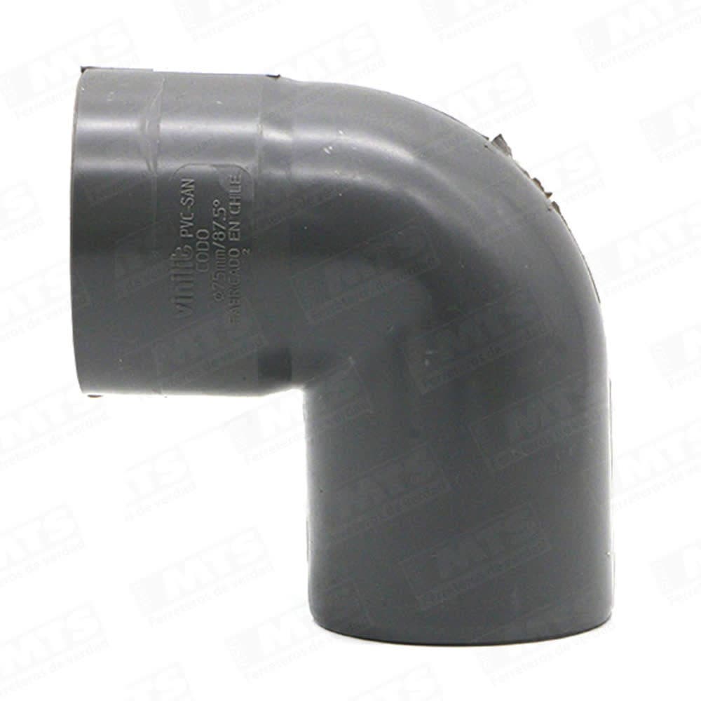 Codo san.gris 87.5   75mm