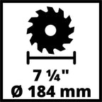 Sierra circular 7.1/4 1410w Einhell 5500rpm