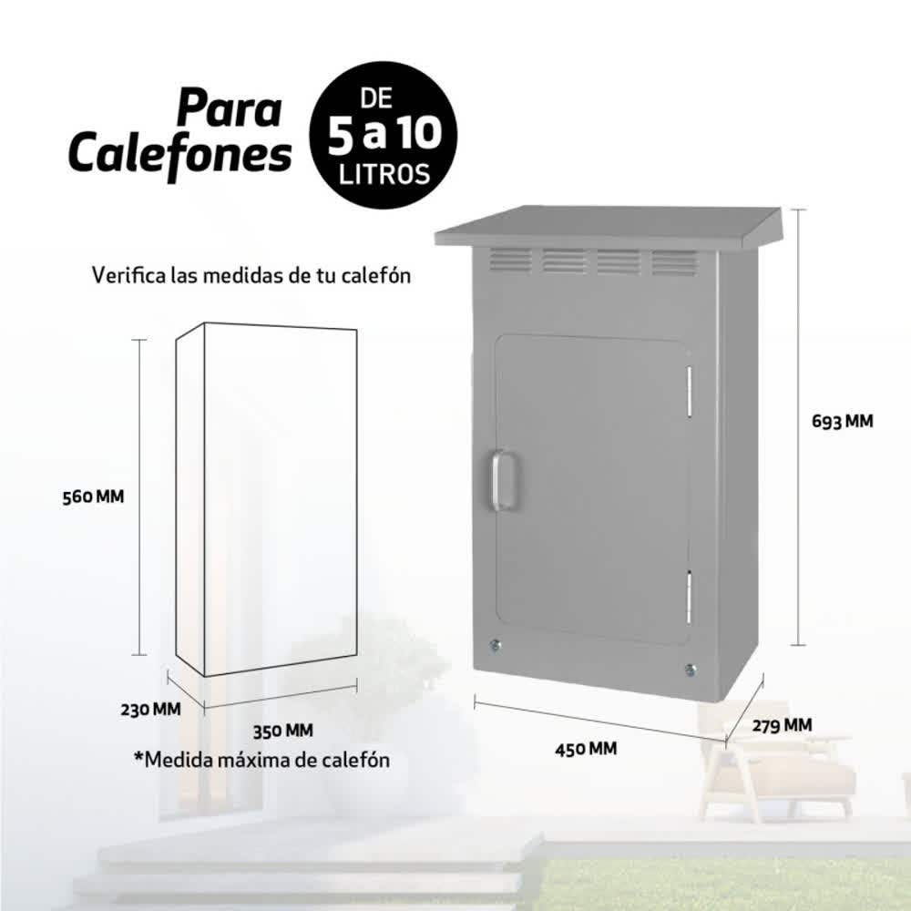 Gabinete calefon 5 - 10 lts splendid