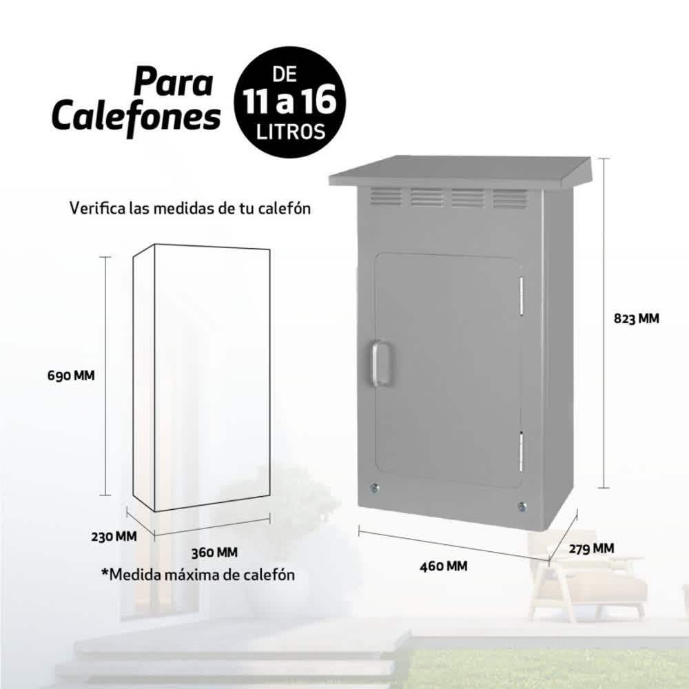 Gabinete calefon 11 - 16 lts splendid