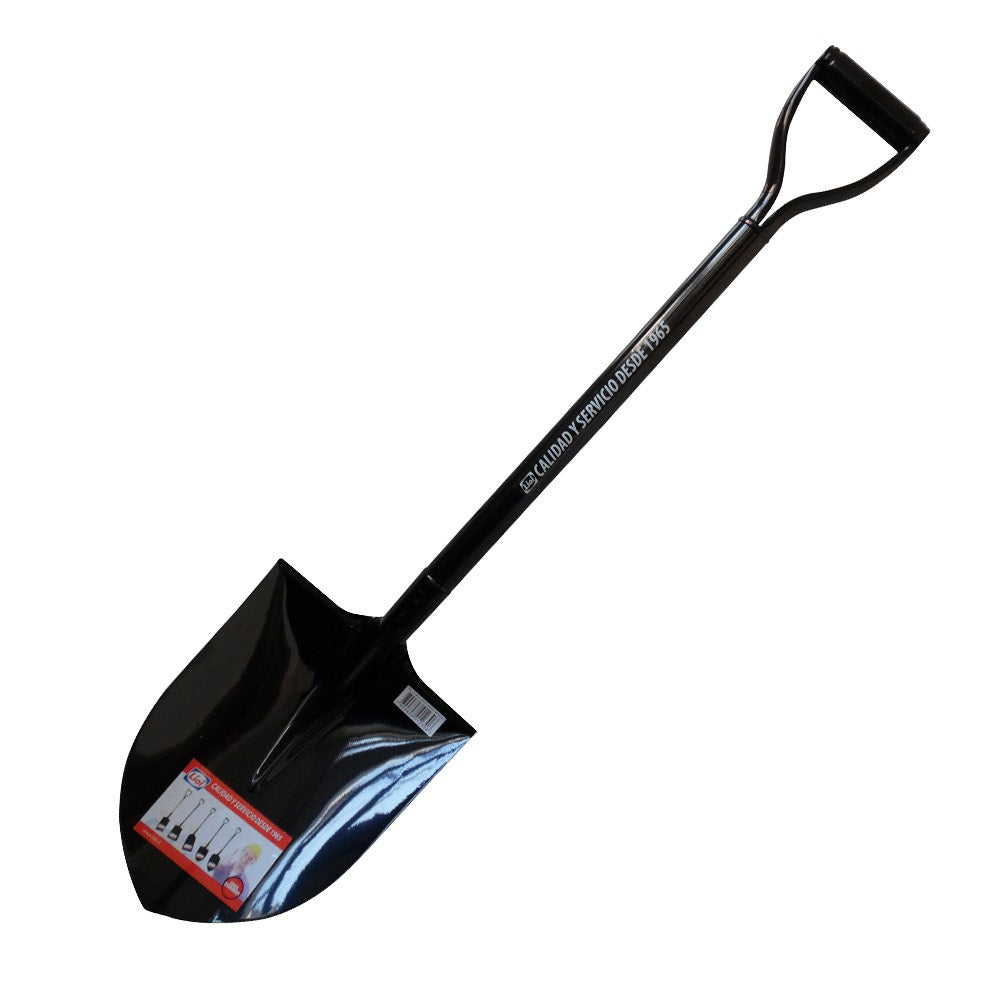 Pala Punta Huevo Mango Metal