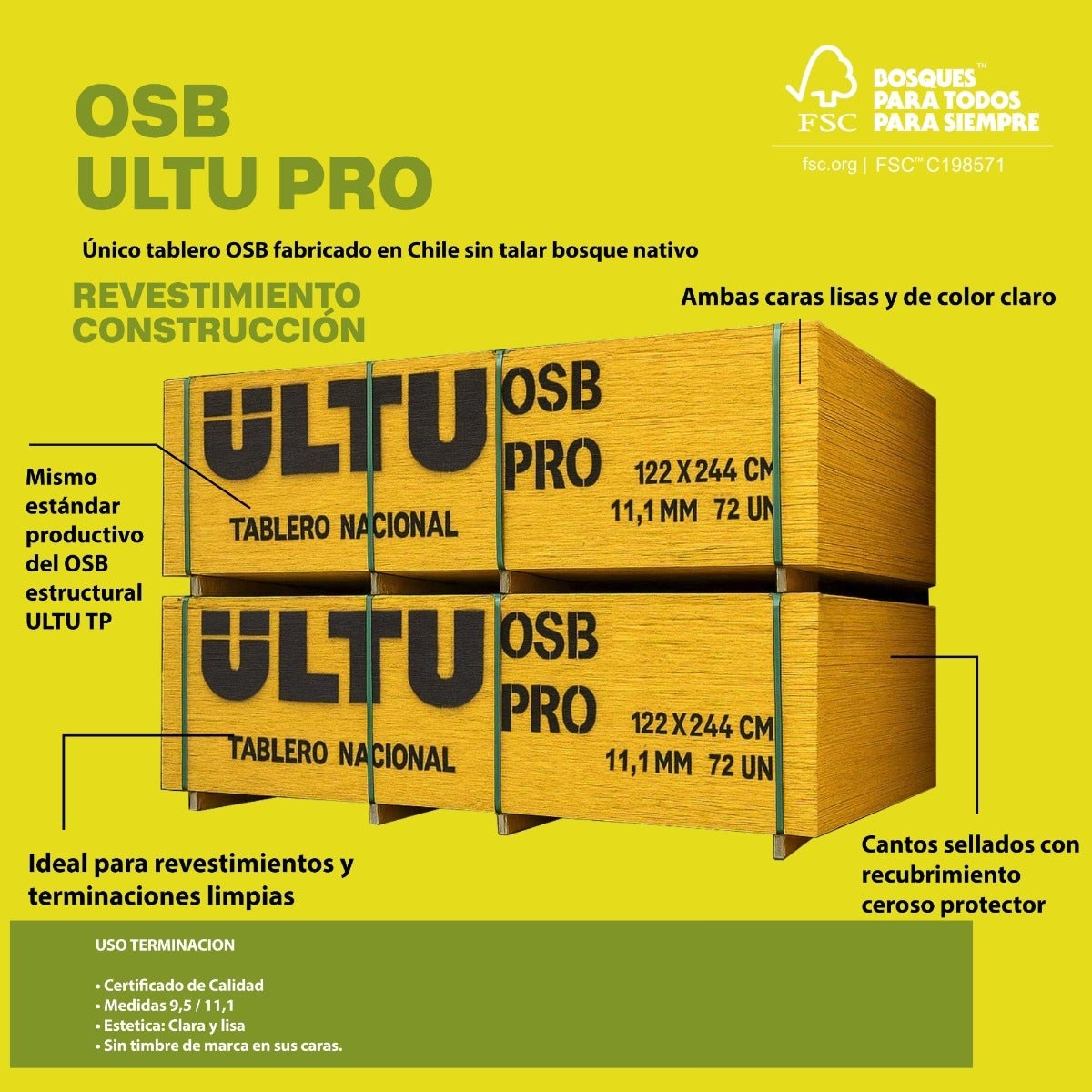 Osb Ultu Pro 11.1mm 1.22 X 2.44
