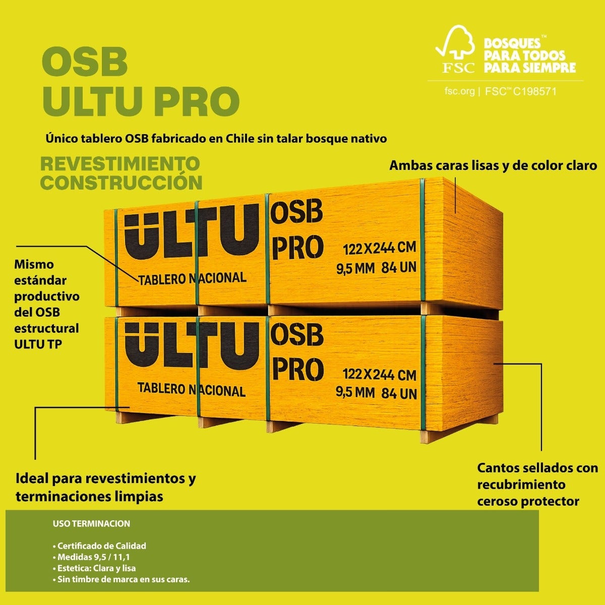 Osb Ultu Pro 9,5mm 1.22 X 2.44