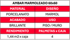Porcelanato 60x60 Ambar Marmoleado (1.44m2xcj)