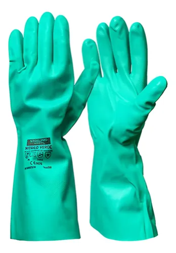 Guante nitrilo verde talla 9