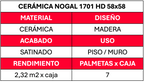 Ceramico Piso 58x58 Nogal 1701 Hd 2.32mt2xcj