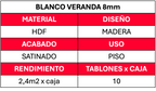 Piso Flotante Efloor 8mm espesor color Blanco Veranda 2.4 m2 x caja
