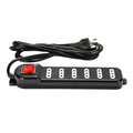 Alargador Elec. 5mts 6 Posic C/int. Negro