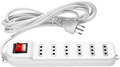 Alargador Electrico 3mts 6 Posiciones C/interruptor Blanco