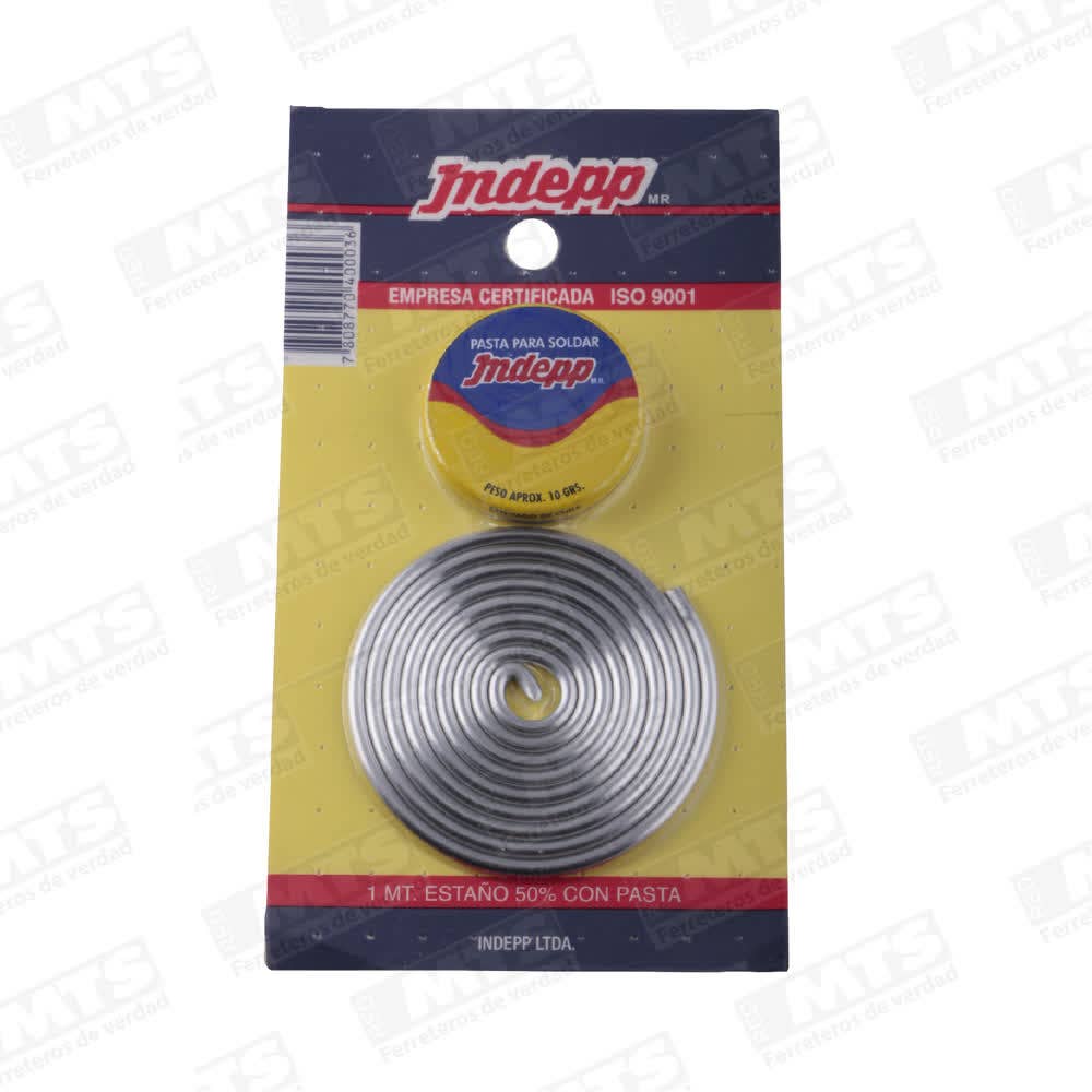 Sold. estaño 1 mt con pasta