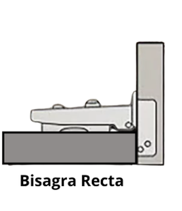 Bisagra recta 35MM Cierre Suave, Ajuste 3D, Bolsa 2 Un c/ tornillos, Kahll