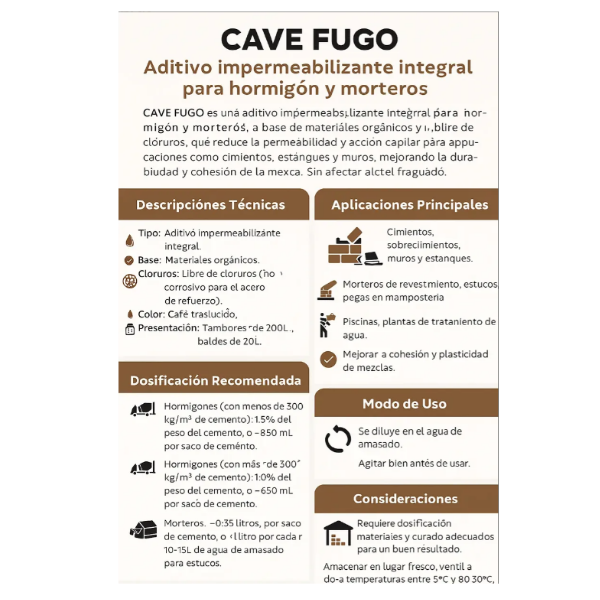 Cave fugo bidón 5 kg