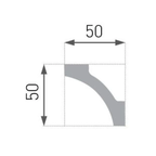 Cornisa poliestireno E12 50x50MM tira 2mt