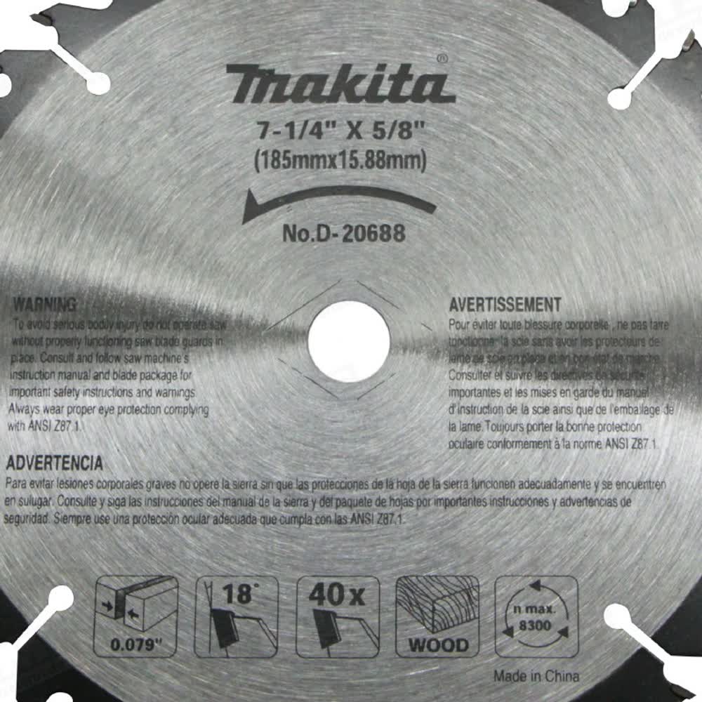Disco 714 x 40 dt d-20688 madera makita