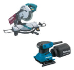 Kit ingleteadora MLS100 + lijadora orbital BO4556 Makita