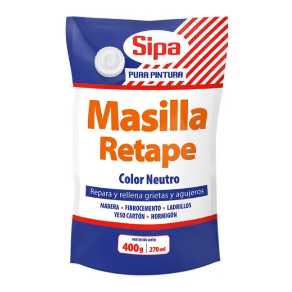 Masilla Retape Neutra Sipa 400 Gr