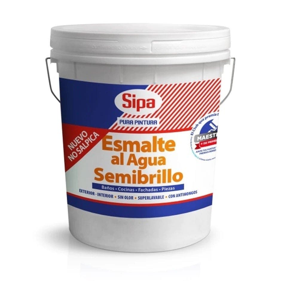 Esmalte al Agua Blanco Semibrillo Tn Sipa