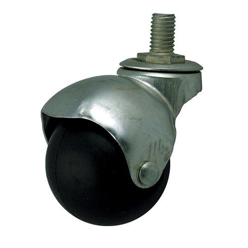 Rueda 40 mm Goma con Perno