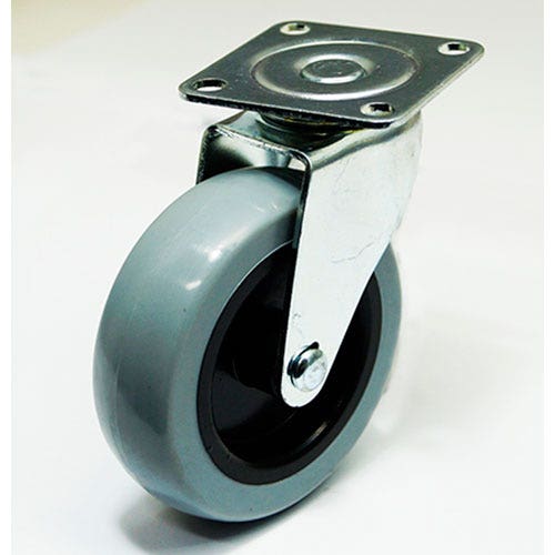 Rueda 75 mm Gris Base sin Freno