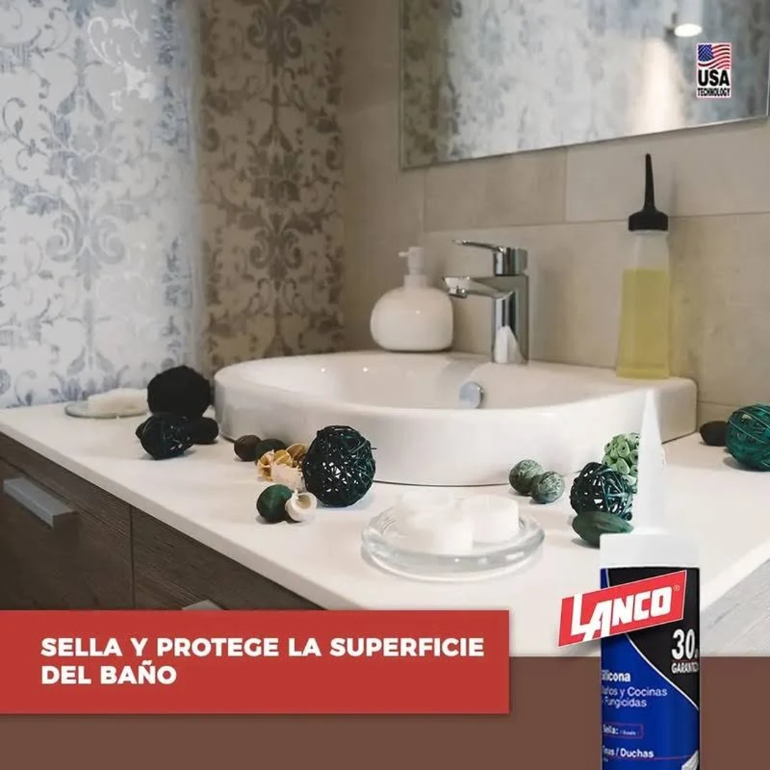 Silicona Baño y Cocina blanco 300ml (lanco)