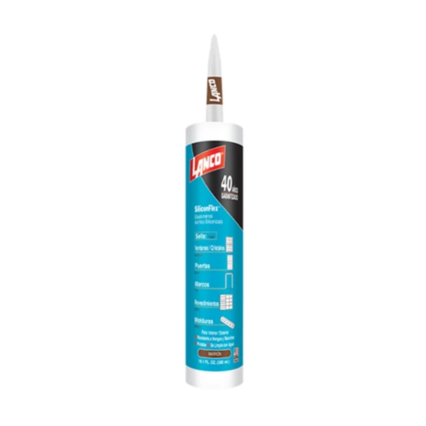 Silicona acrilica siliconflex café 300ml (lanco)