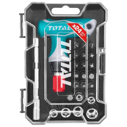 Juego Destornillador Intercambiables 24 Piezas Tacsd30186 Total