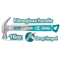MARTILLO CARP.MAN.FIBRA 16OZ THTS7316-THT73227 TOT